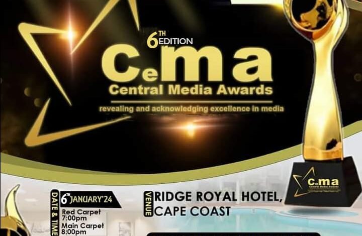 Central Media Awards Set to Illuminate Ridge Royal Hotel in Cape Coast on January 6, 2024