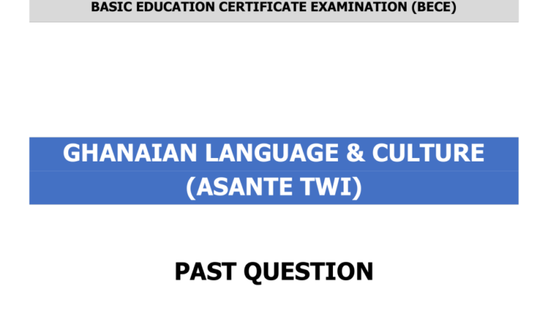 Download Pdf- Full BECE MOCK Ghanaian Language(TWI)