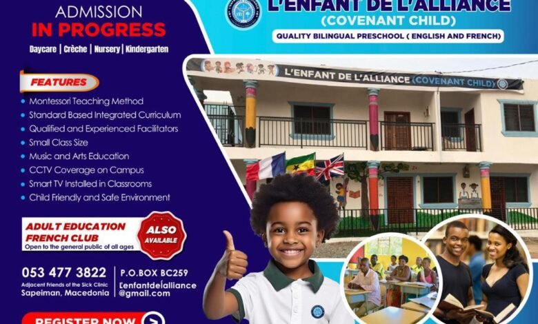 L’ENFANT DE L’ALLIANCE: Quality Bilingual Preschool in Accra