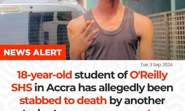 O’Reilly WASSCE candidate stabbed to death over richest father argument