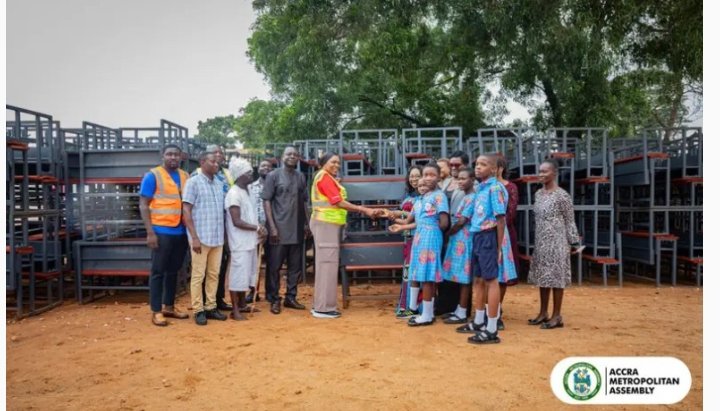 AMA Distributes 1,500 Dual Desks to Schools Across Accra Metropolis