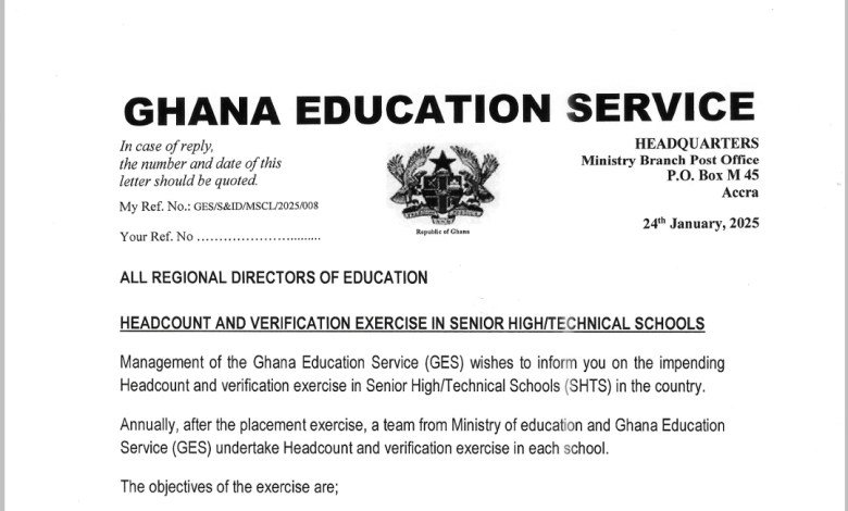 GES Commences Headcount and Verification Exercise for Improved Data Management in Senior High Schools