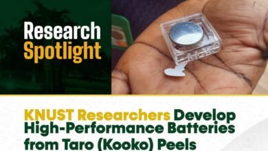 KNUST Researchers Pioneer Innovative Method for Developing High-Performance Batteries from Taro Peels